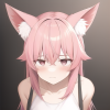 pink haired fox girl sad s-2784169030.png