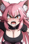 pink haired fox girl furious angry mad pissed s-2892398034.png