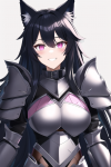 messy long black hair wolf girl pink eyes fantasy adventure armor collar smile s s-1596768878.png