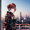 ImgCreator.ai Female, brown hair with red tips, short hair, brown eyes, cyberpunk aesthetic, c...png