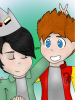 archie and jughead ginger hair blue eyes smile jersey black hair burger crown.PNG