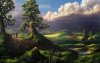 178381-digital_art-fantasy_art-clouds-nature-landscape-trees-hill-field-lightning-stream-rock-...jpg
