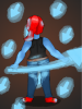 undyne red hair blue skin jeans red shoes blue spear arrows glow.PNG