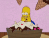 Homer Simpsons and Ice Cream.gif