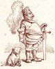 comic-sketch-by-t-s-seccombe-showing-a-fat-knight-and-his-pet-dog-CW3WKW.jpg