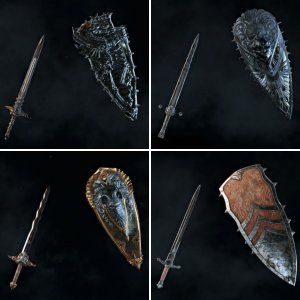 For Honor: Black Prior’s Longsword and Kite shield