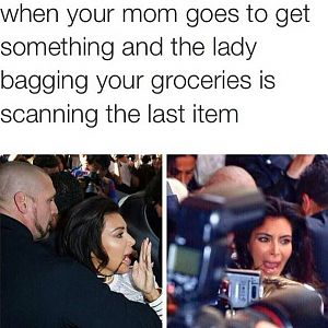 my mom does this to me constantly and ive stopped going to shoprite with her bc of it :\