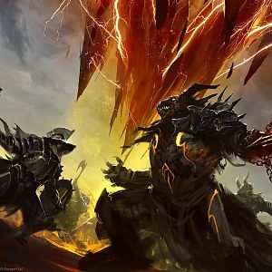 Epic Fight Armor Night Weapon Shield Beast Monster Hd Wallpaper For Desktop
