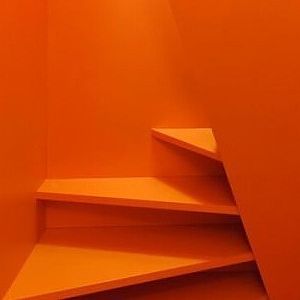 Orange Stairs Background