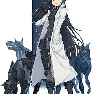 Anime Scientist With Robot Dogs