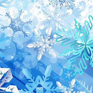 Blue-snowflakes