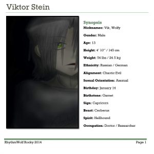 Viktor Stein - Basic Character Sheet