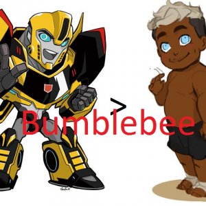 baby autobot and human bumblebee.jpg