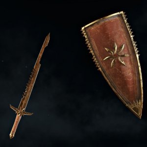 Faded Lux Longsword and Kiteshield