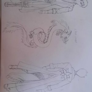 Custom outfit design and dragon crest