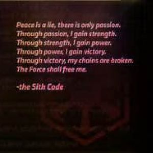 Sith Code.