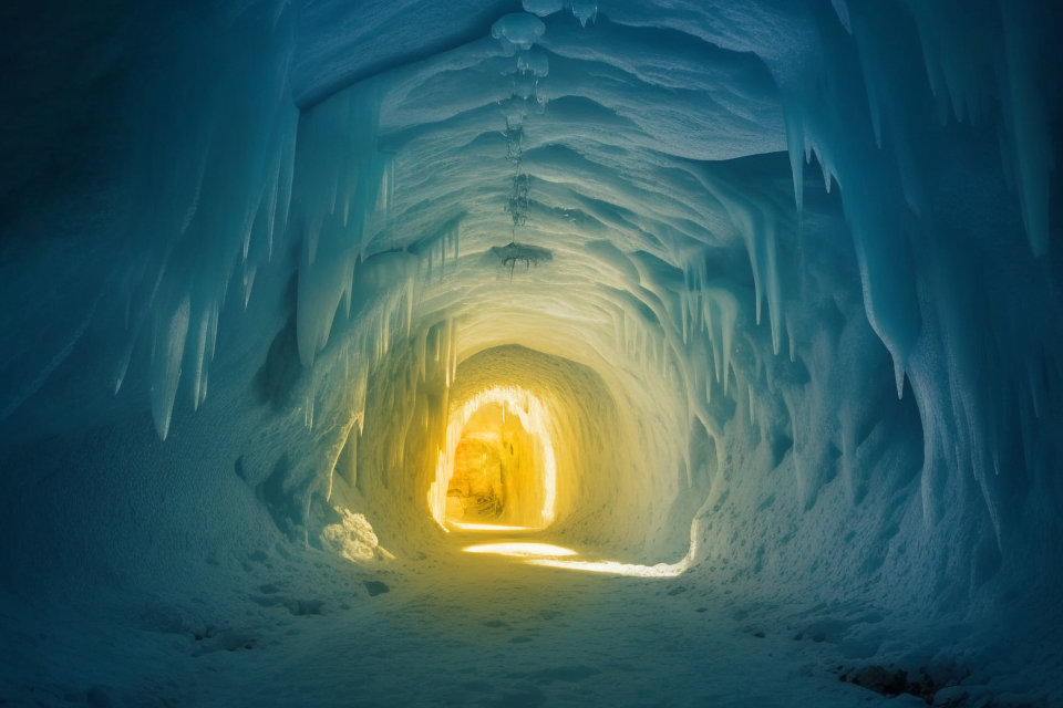 Ice Tunnel + Golden Glow