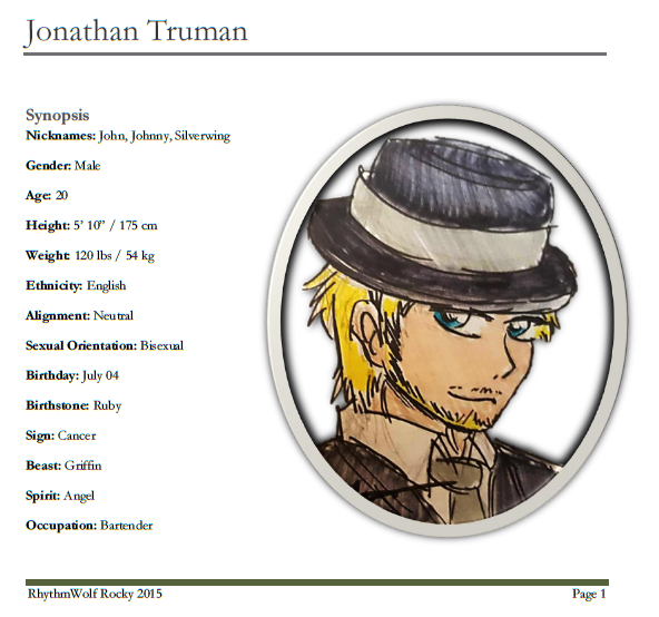 Jonathan Truman - Basic Character Sheet