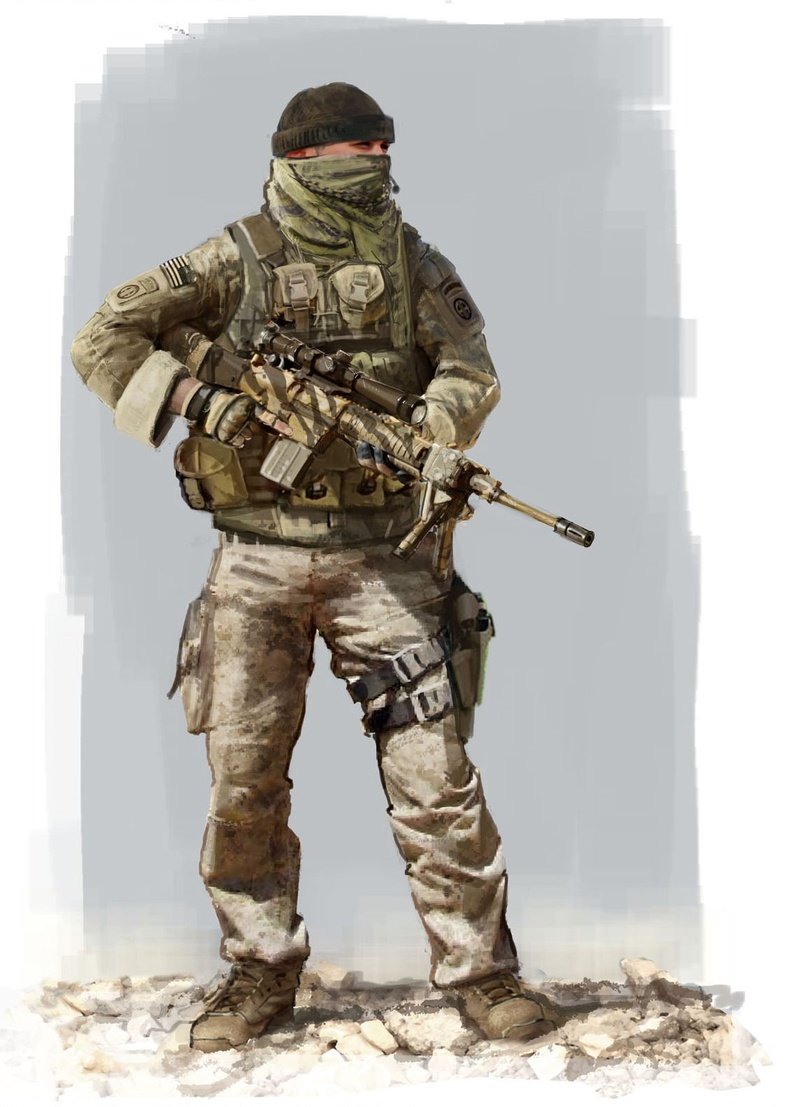 modern soldier concept art