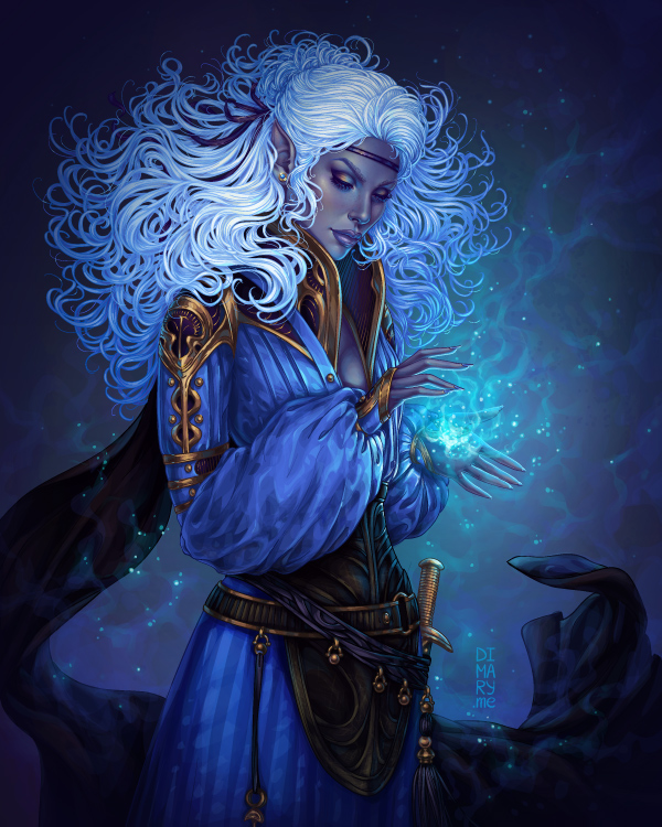 commission__dark_elf_sorceress__magic_flame_by_dimary-db10q9n.jpg