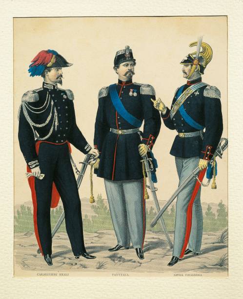 militaria-italy-19th-century-uniforms-of-the-royal-carabinieri-savoy-picture-id480824615