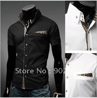 free-shipping-fashion-casual-shirts-for-men-short-sleeve-dress-shirts-tiger-edge-design-black-white.jpg