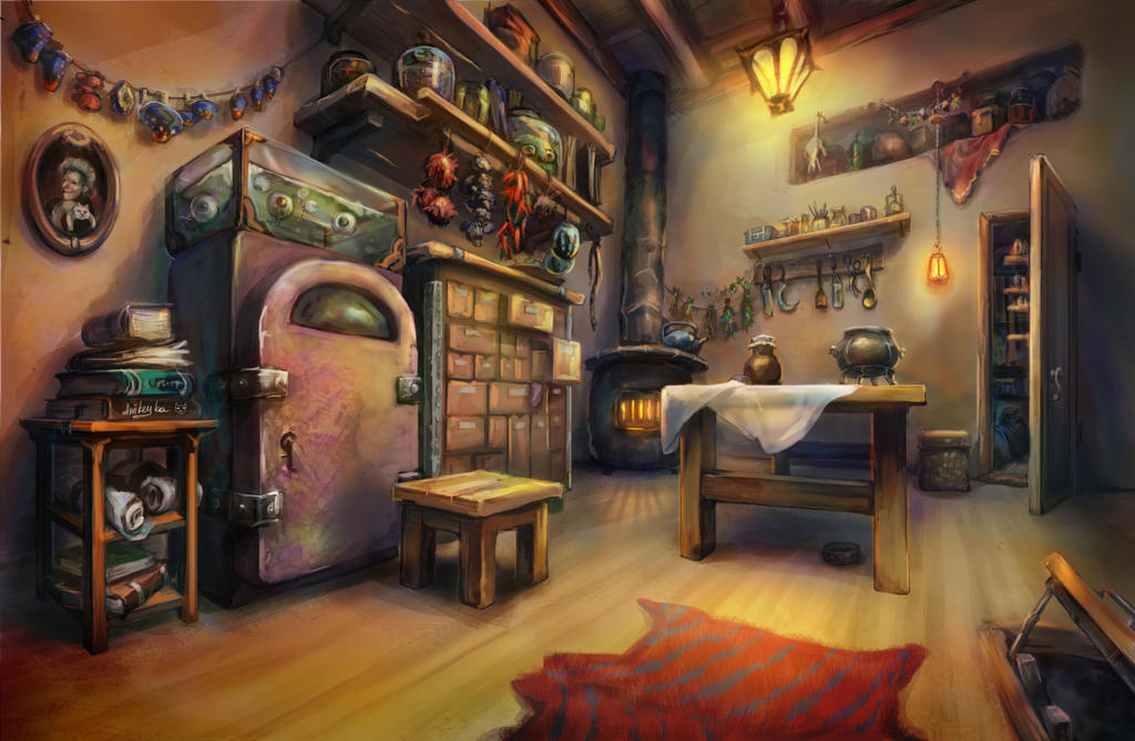 1 комнатка. Сказочная комната. Старая Сказочная комната. Фэнтези комната. Кухня в стиле фэнтези.