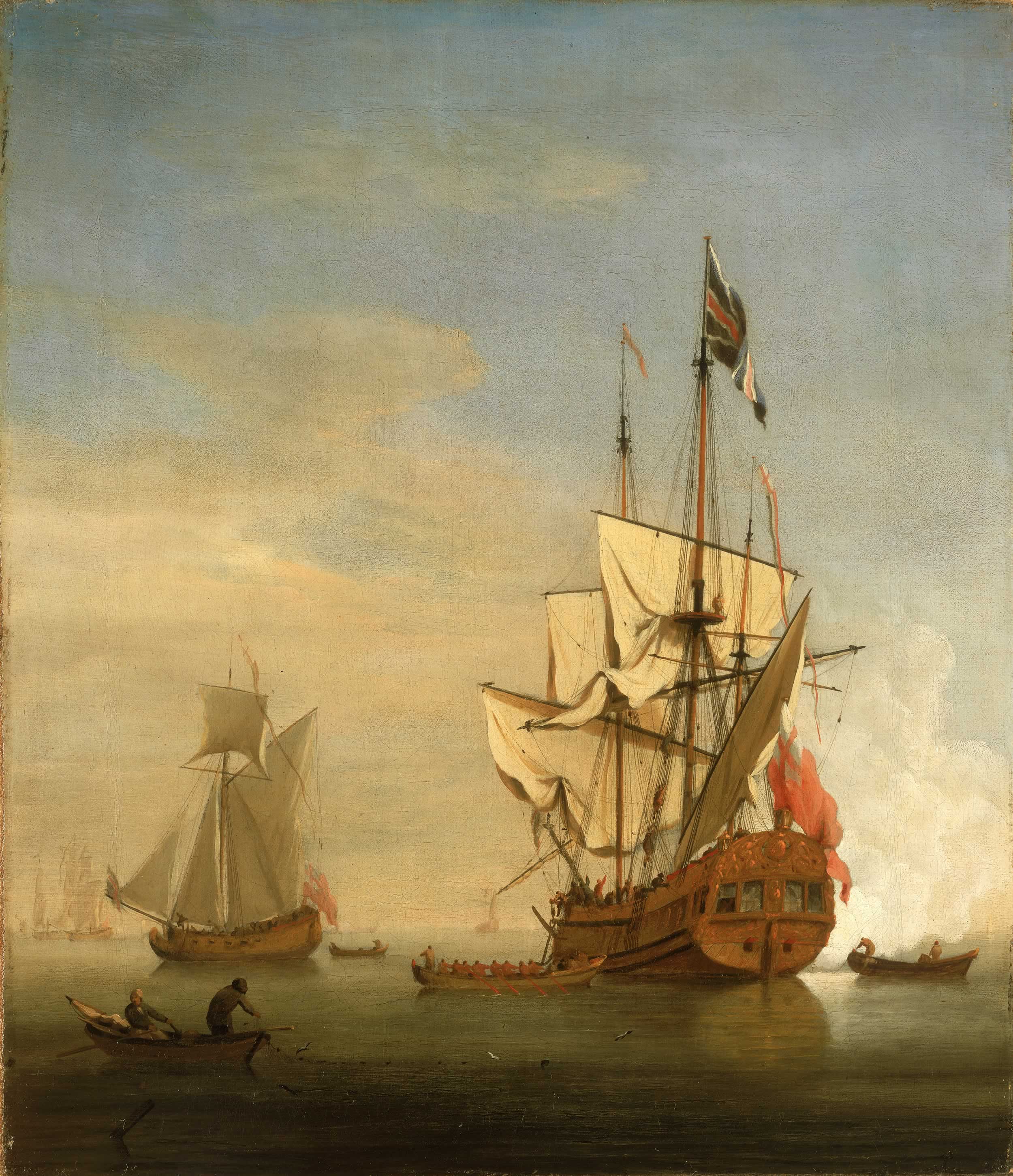 an-english-sixth-rate-ship-firing-a-salute-as-a-barge-leaves-a-royal-yacht-nearby.jpg