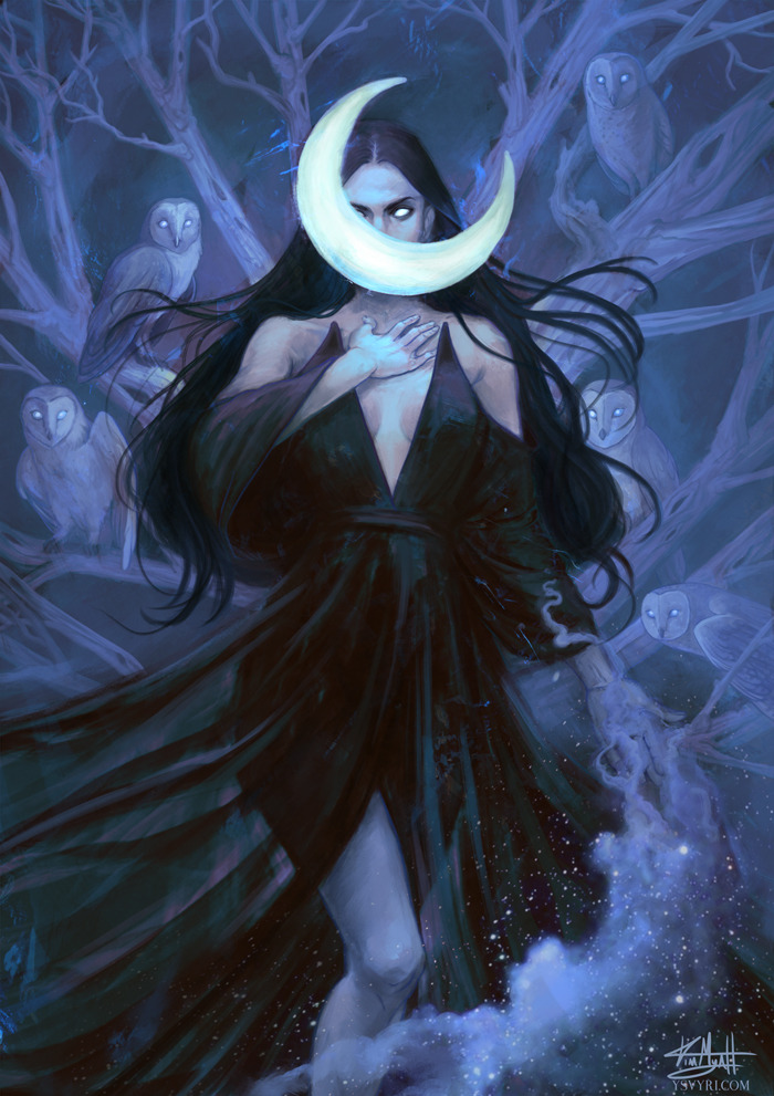 fialleril — ysvyri: “Nyx” - My painting of the night goddess...