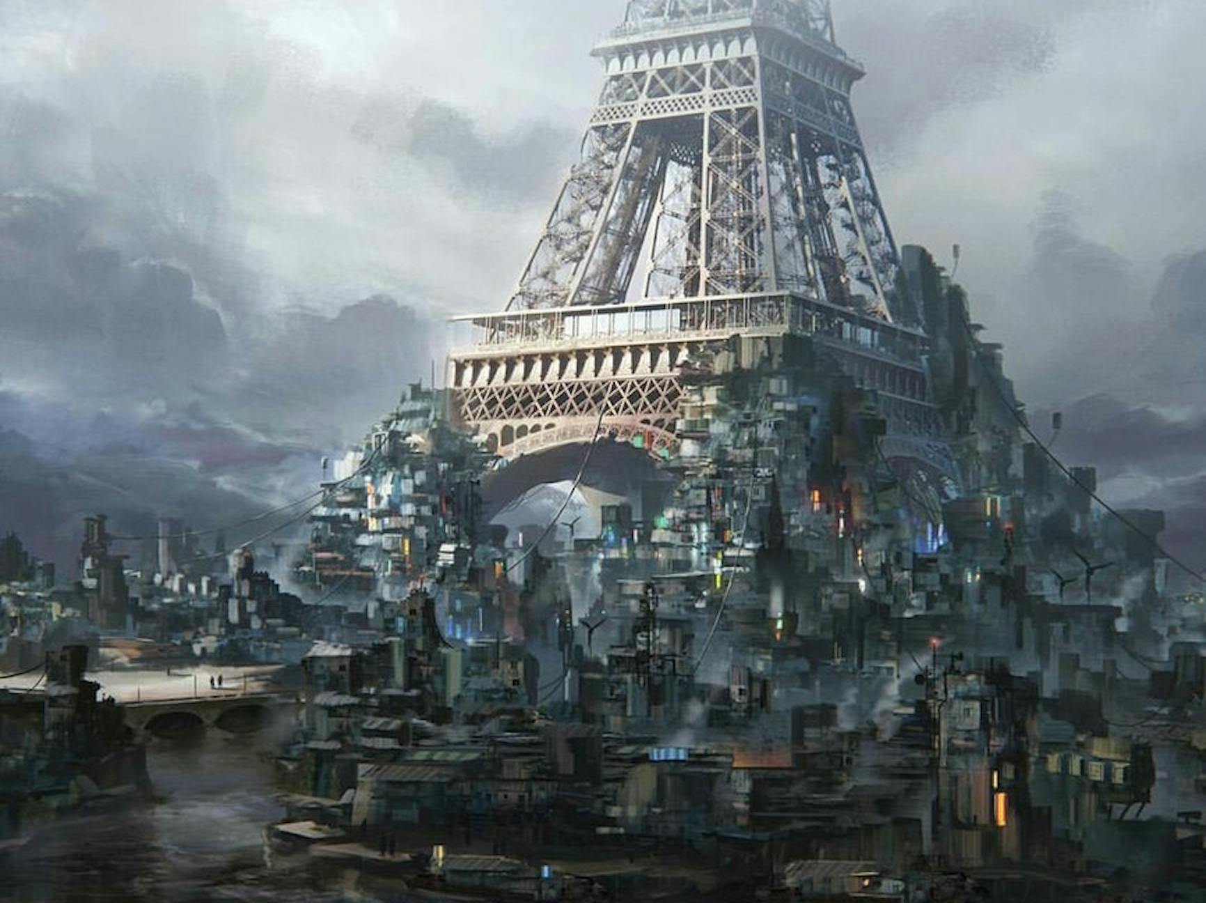 Image result for cyberpunk  landscape