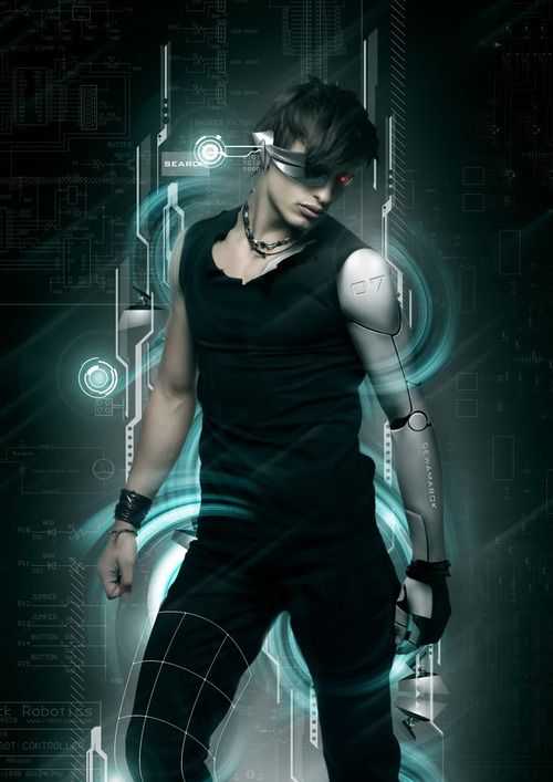 Image result for anime steampunk cyborg male
