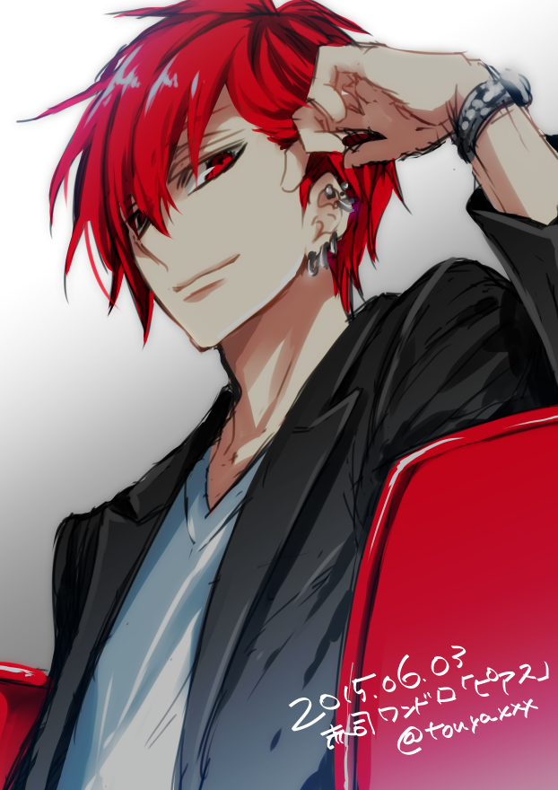 Image result for evil red hair anime boy in suit