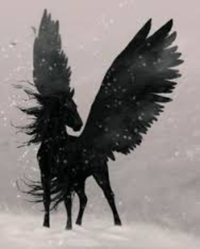 Riding Pegasus - Black Horse Spirit