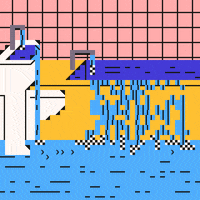 water 8bit GIF by ailadi