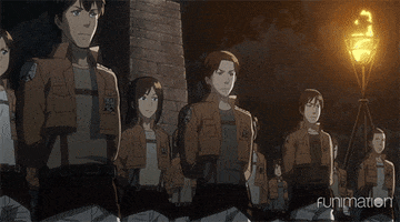 attack on titan salute GIF by Funimation