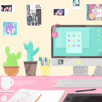 Illustration Working GIF by chica espinaca