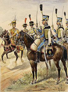 220px-1808_-_Revue_du_5e_Hussards_par_Junot_duc_d'Abrantès,_Colonel-Général_des_Hussards_(51).jpg