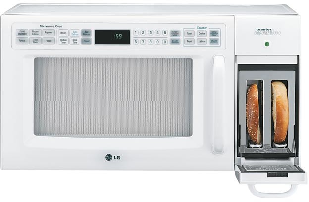 LG LTRM1240SW Microwave/Toaster Oven with 9 Browning levels: White